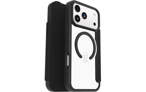 Étui à rabat MagSafe pour iPhone 17 Pro Max - OtterBox React - Noire transparent