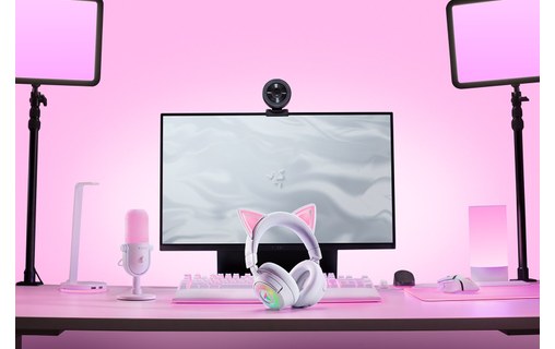 Casque gaming sans fil Razer Kraken Kitty V3 Pro, Blanc - Bluetooth