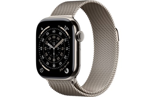 Apple Watch 11 - Titane naturel 42 mm - Bracelet Milanais - Taille unique