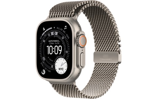 Apple Watch Ultra 3 Titane - Bracelet Milanais en titane - S