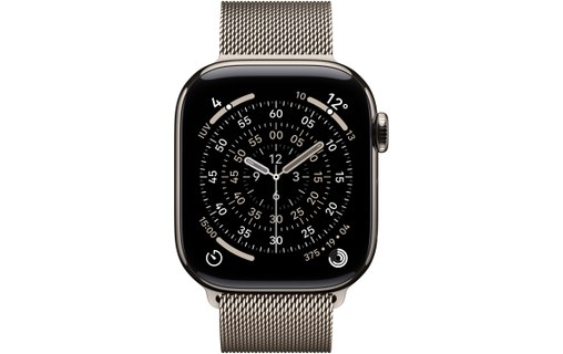 Apple Watch 11 - Titane naturel 42 mm - Bracelet Milanais - Taille unique