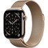 Apple Watch 11 - Titane Or 42 mm - Bracelet Milanais Or - Taille unique