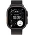 Apple Watch Ultra 3 Noire - Bracelet Milanais en titane Noir - L