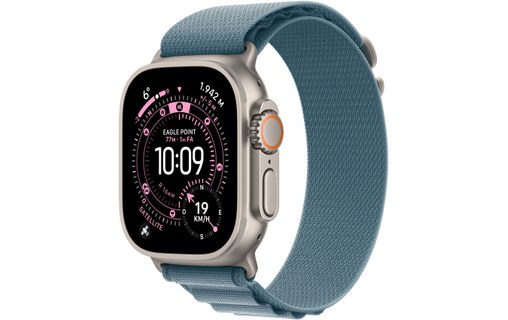 Apple Watch Ultra 3 Titane - Boucle Alpine Bleue - M