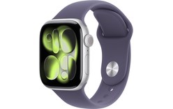 Apple Watch 11 - Aluminium Argent 42 mm - Bracelet Sport Violet - S/M