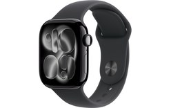 Apple Watch 11 - Aluminium Noir 42 mm - Bracelet Sport Noir - S/M