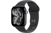Apple Watch 11 Cellular - Aluminium Noir 42 mm - Bracelet Sport Noir - S/M