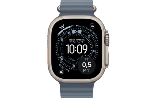 Apple Watch Ultra 3 Titane - Bracelet Océan Bleu