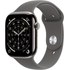 Apple Watch 11 - Titane naturel 46 mm - Bracelet Sport Gris - S/M