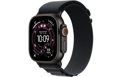 Apple Watch Ultra 3 Noire - Boucle Alpine Noire - M