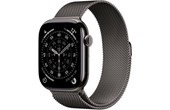 Apple Watch 11 - Titane Ardoise 46 mm - Bracelet Milanais Ardoise - M/L