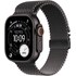 Apple Watch Ultra 3 Noire - Bracelet Milanais en titane Noir - L