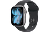 Apple Watch 11 - Aluminium Gris 42 mm - Bracelet Sport Noir - M/L
