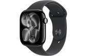 Apple Watch 11 Cellular - Aluminium Noir 46 mm - Bracelet Sport Noir - S/M