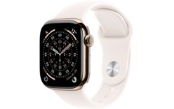 Apple Watch 11 - Titane Or 46 mm - Bracelet Sport Rose - M/L