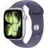 Apple Watch 11 - Aluminium Argent 46 mm - Bracelet Sport Violet - M/L