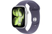 Apple Watch 11 - Aluminium Argent 46 mm - Bracelet Sport Violet - M/L