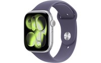 Apple Watch 11 - Aluminium Argent 46 mm - Bracelet Sport Violet - M/L