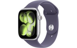 Apple Watch 11 Cellular - Aluminium Argent 46 mm - Bracelet Sport Violet - M/L