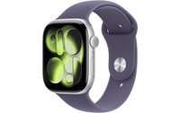 Apple Watch 11 Cellular - Aluminium Argent 46 mm - Bracelet Sport Violet - M/L