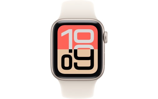 Apple Watch SE 3 Cellular Lumière stellaire 40 mm - Bracelet Sport Beige - M/L