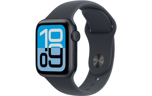 Apple Watch SE 3 Cellular Minuit 40 mm - Bracelet Sport Noir - M/L