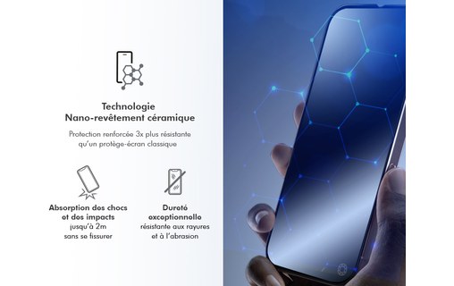 Protection d'écran pour iPhone 17 Pro Max - BigBen Force Ceramic Shield 2.5D