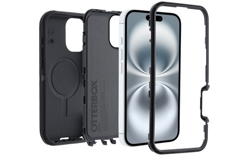 Coque MagSafe pour iPhone 16 - OtterBox Defender Pro - Noire