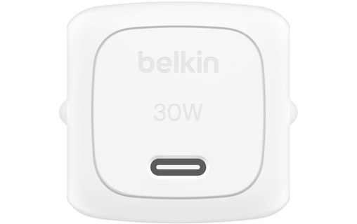 Chargeur USB-C 30 W - Belkin BoostCharge Compact - Blanc