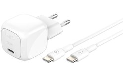 Chargeur USB-C 30 W - Belkin BoostCharge Compact + câble USB-C - Blanc