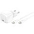 Chargeur USB-C 30 W - Belkin BoostCharge Compact + câble USB-C - Blanc