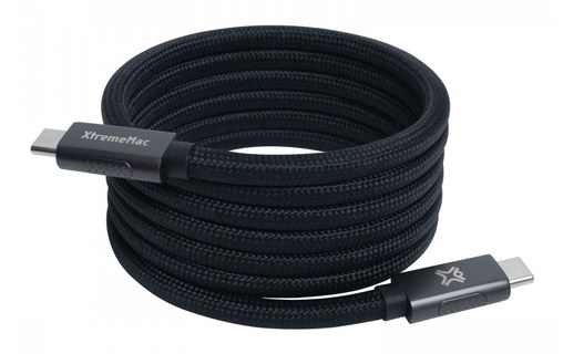 Câble USB-C Magnétique - XtremeMac X-Magnet - 240 W 40 Gbit/s - 1,5 m - Noir