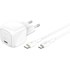 Chargeur USB-C 30 W - Belkin BoostCharge Compact + câble USB-C/Lightning - Blanc