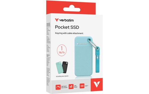 Verbatim Pocket SSD 1 To - Bleu - SSD externe USB-C