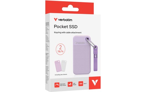 Verbatim Pocket SSD 2 To - Violet - SSD externe USB-C