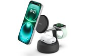 Station de charge 3-en-1 Belkin UltraCharge Pro - MagSafe - Qi2 (25 W) - Charbon