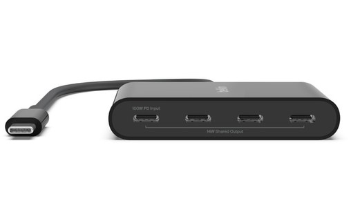 Belkin AVC018BTBK hub & concentrateur USB Type-C 10000 Mbit/s Noir