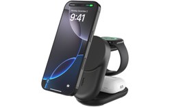 Station 3-en-1 Belkin UltraCharge Ronde Pliable - MagSafe, Qi2 (25 W) - Noire