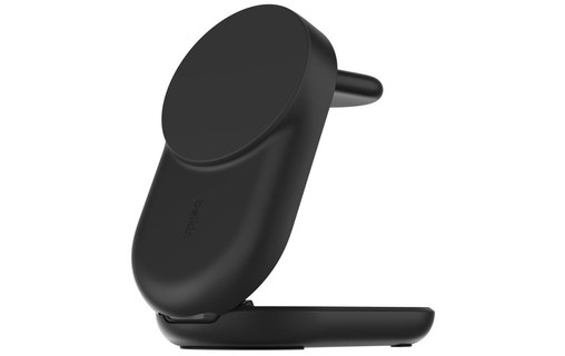 Station 3-en-1 Belkin UltraCharge Ronde Pliable - MagSafe, Qi2 (25 W) - Noire