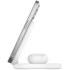 Socle de charge 2-en-1 Belkin BoostCharge Pliable avec MagSafe - Qi2 - Blanc