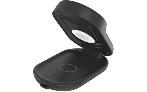 Station 3-en-1 Belkin UltraCharge Ronde Pliable - MagSafe, Qi2 (25 W) - Noire