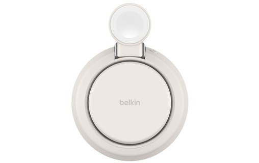 Station de charge 3-en-1 Belkin UltraCharge Pro - MagSafe - Qi2 (25 W) - Beige