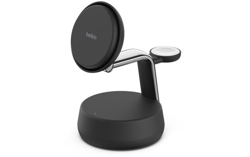 Station de charge 3-en-1 Belkin UltraCharge Pro - MagSafe - Qi2 (25 W) - Charbon