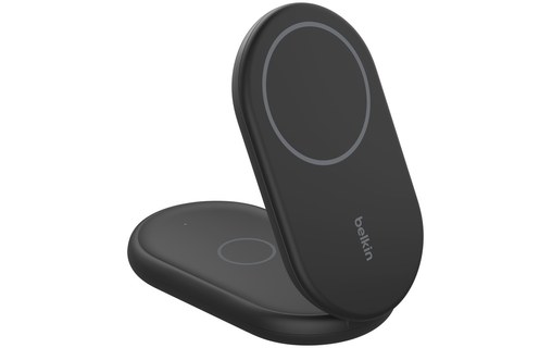 Socle de charge 2-en-1 Belkin BoostCharge Pliable avec MagSafe - Qi2 - Noir