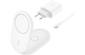 Socle de charge 2-en-1 Belkin BoostCharge Pliable avec MagSafe - Qi2 - Blanc