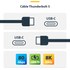 Câble Thunderbolt 5 StarTech - 80 Gbit/s 240 W - 80 cm - Noir