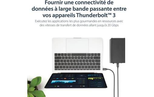 Câble Thunderbolt 3 StarTech - 20 Gbit/s - 1 m - Noir