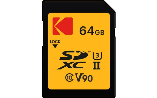 Carte SDXC Kodak Ultra Pro Performance 64 Go, UHS-II, V90