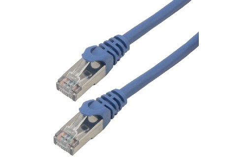 Câble ethernet RJ45 Cat 6a SSTP - MCL - 2 m - Bleu