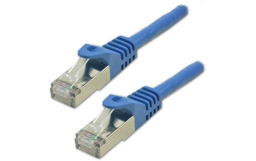 Câble ethernet RJ45 Cat 7 SSTP - MCL - 50 cm - Bleu